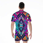 Ethnic Aztec Trippy Print Men's Rompers