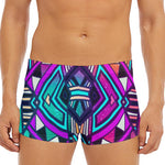 Ethnic Aztec Trippy Print Men's Short Boxer Briefs