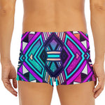 Ethnic Aztec Trippy Print Men's Short Boxer Briefs