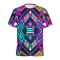 Ethnic Aztec Trippy Print Men's Athletic T-Shirt