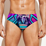 Ethnic Aztec Trippy Print Men's Swim Briefs