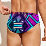 Ethnic Aztec Trippy Print Men's Swim Briefs