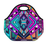 Ethnic Aztec Trippy Print Neoprene Lunch Bag