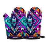 Ethnic Aztec Trippy Print Oven Mitts