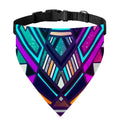 Ethnic Aztec Trippy Print Over The Collar Dog Bandana