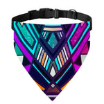 Ethnic Aztec Trippy Print Over The Collar Dog Bandana