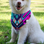 Ethnic Aztec Trippy Print Over The Collar Dog Bandana