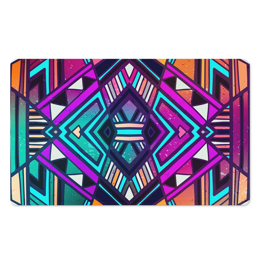 Ethnic Aztec Trippy Print Polyester Doormat