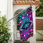 Ethnic Aztec Trippy Print Polyester Flag