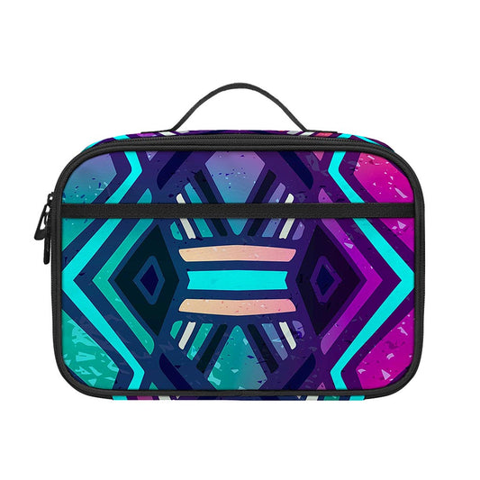 Ethnic Aztec Trippy Print Portable Lunch Bag