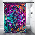 Ethnic Aztec Trippy Print Premium Shower Curtain