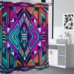 Ethnic Aztec Trippy Print Premium Shower Curtain