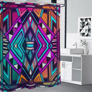 Ethnic Aztec Trippy Print Premium Shower Curtain