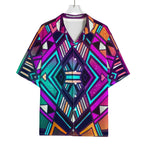Ethnic Aztec Trippy Print Rayon Hawaiian Shirt