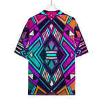 Ethnic Aztec Trippy Print Rayon Hawaiian Shirt