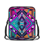 Ethnic Aztec Trippy Print Rectangular Crossbody Bag