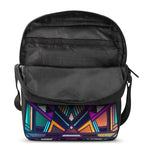 Ethnic Aztec Trippy Print Rectangular Crossbody Bag