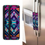 Ethnic Aztec Trippy Print Refrigerator Handle Covers