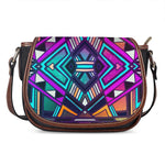 Ethnic Aztec Trippy Print Saddle Bag