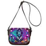 Ethnic Aztec Trippy Print Saddle Bag