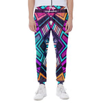 Ethnic Aztec Trippy Print Scuba Joggers