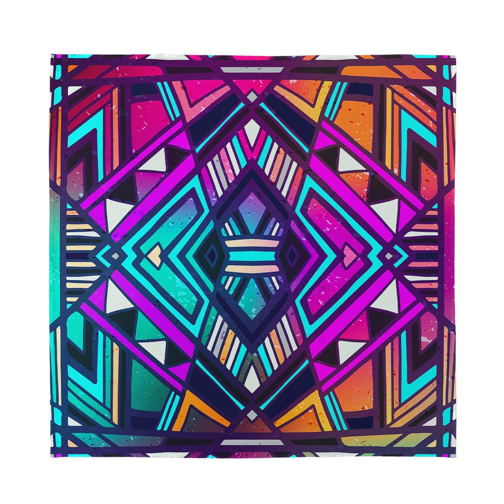 Ethnic Aztec Trippy Print Silk Bandana