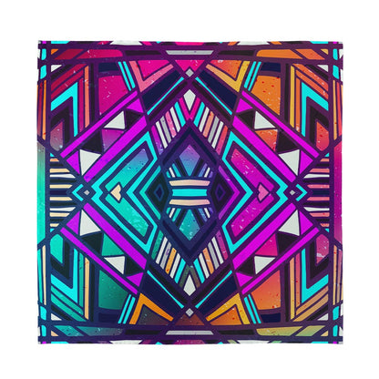 Ethnic Aztec Trippy Print Silk Bandana