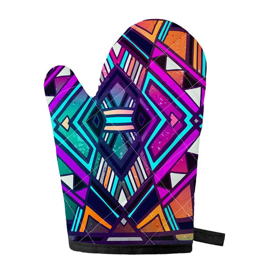 Ethnic Aztec Trippy Print Single Oven Mitt