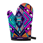 Ethnic Aztec Trippy Print Single Oven Mitt