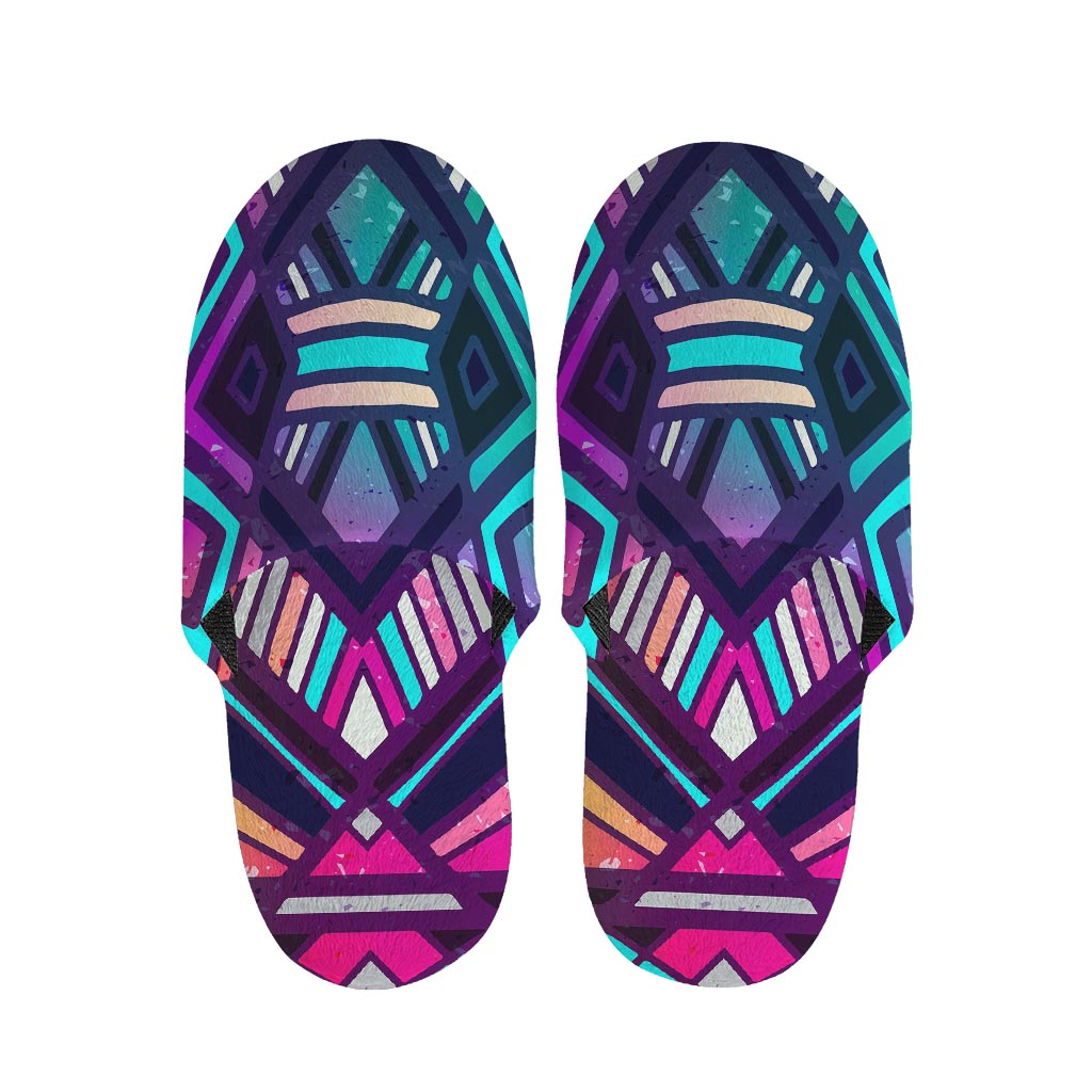 Ethnic Aztec Trippy Print Slippers