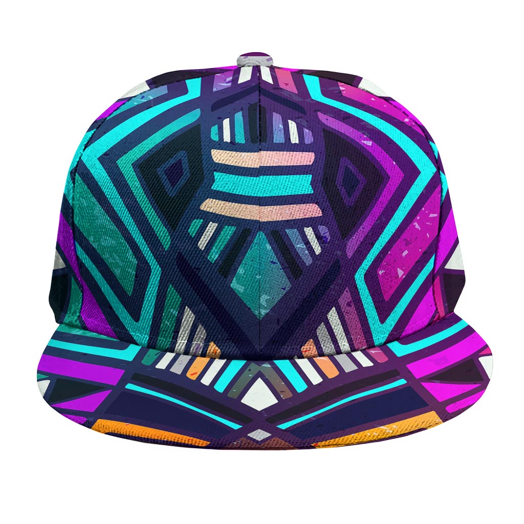 Ethnic Aztec Trippy Print Snapback Cap
