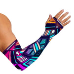 Ethnic Aztec Trippy Print Sun Protection Arm Sleeves