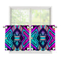 Ethnic Aztec Trippy Print Tier Curtains