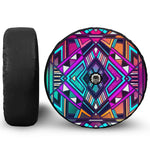 Ethnic Aztec Trippy Print Tire Cover With Camera Hole