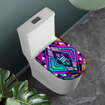 Ethnic Aztec Trippy Print Toilet Lid Cover