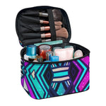 Ethnic Aztec Trippy Print Travel Makeup Bag