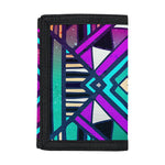 Ethnic Aztec Trippy Print Trifold Wallet