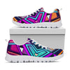 Ethnic Aztec Trippy Print White Running Shoes