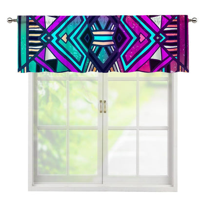 Ethnic Aztec Trippy Print Window Valance