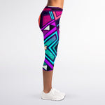 Ethnic Aztec Trippy Print Women's Capri Leggings