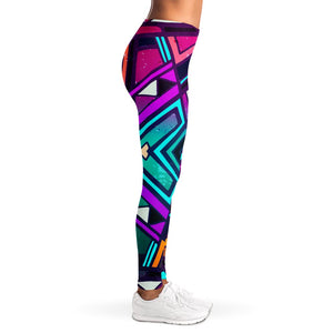 Ethnic Aztec Trippy Print Women's Leggings