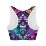 Ethnic Aztec Trippy Print Women's Sports Bra