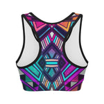 Ethnic Aztec Trippy Print Women's Sports Bra