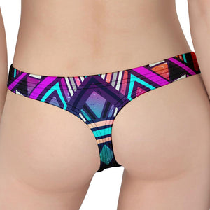 Ethnic Aztec Trippy Print Women's Thong