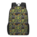 Ethnic Bird Of Paradise Pattern Print 17 Inch Backpack