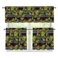 Ethnic Bird Of Paradise Pattern Print 3 Piece Kitchen Curtains