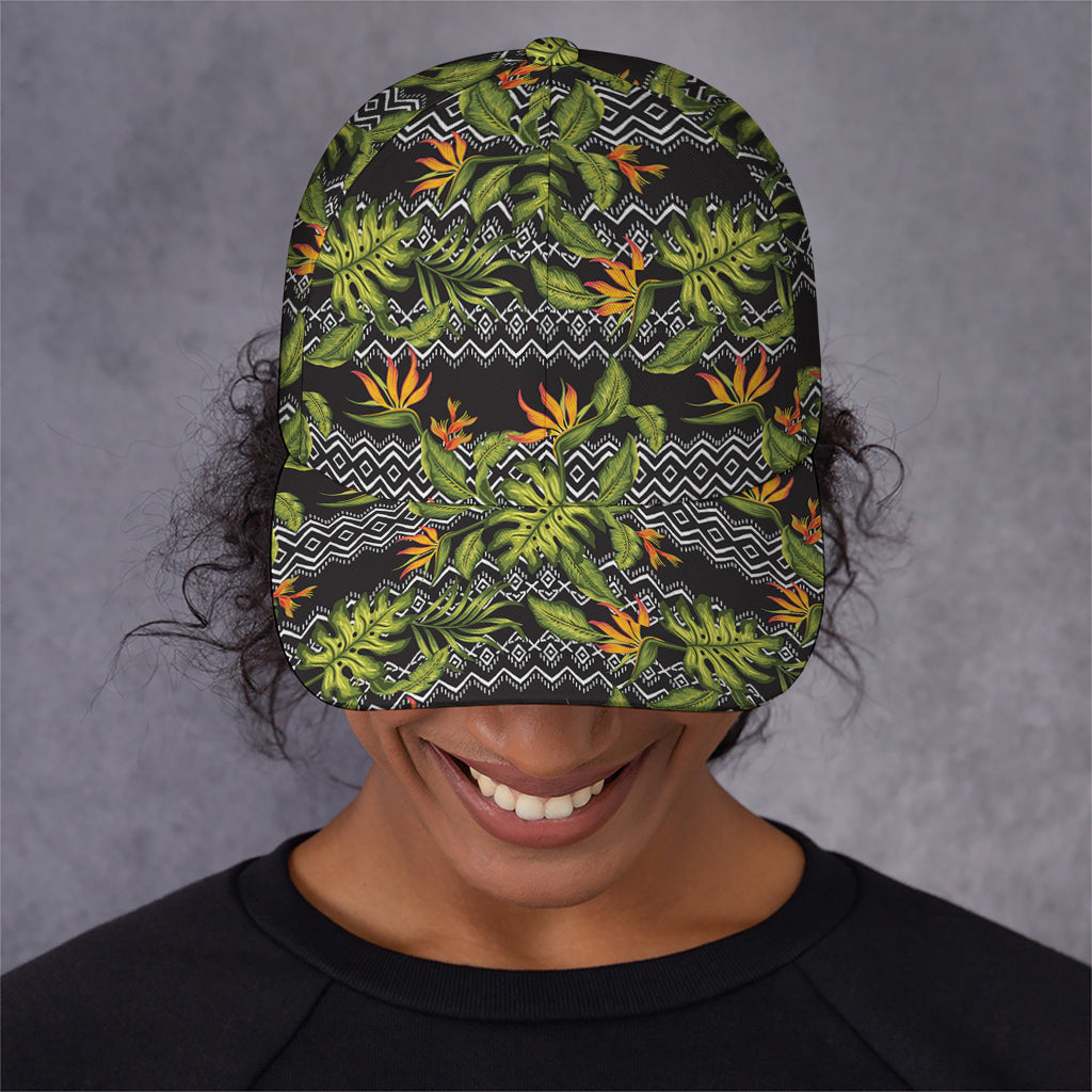 Ethnic Bird Of Paradise Pattern Print Baseball Cap