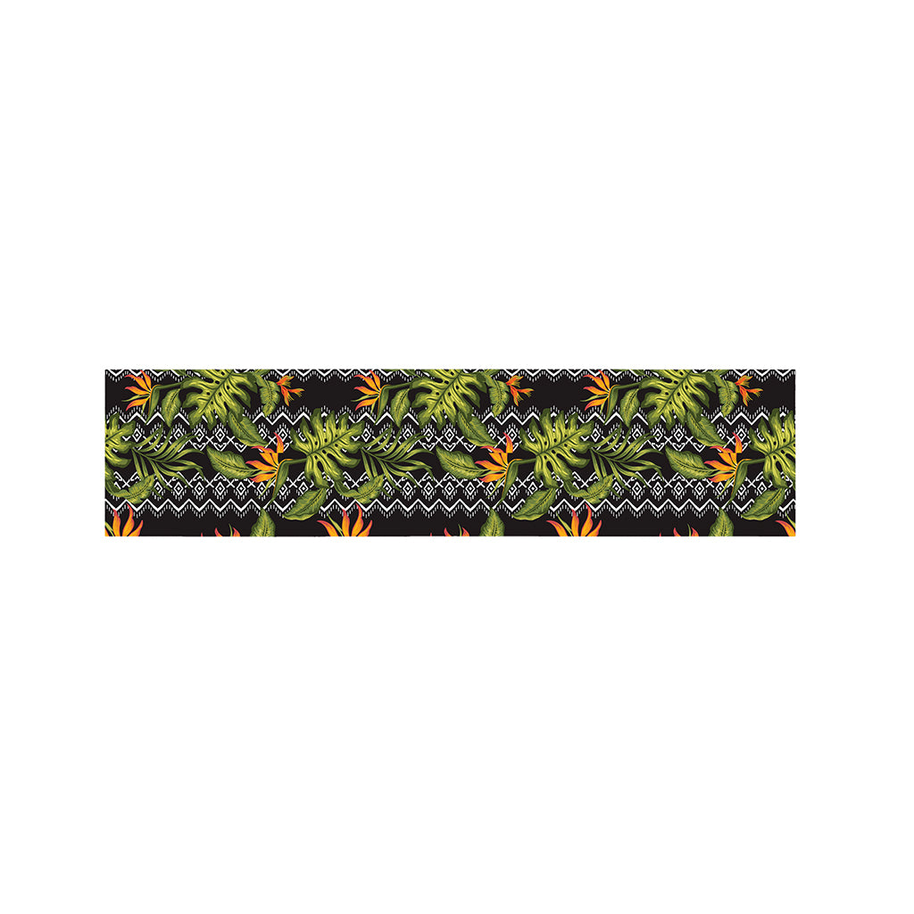 Ethnic Bird Of Paradise Pattern Print Bed Runner