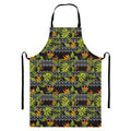 Ethnic Bird Of Paradise Pattern Print Bib Apron With Pocket