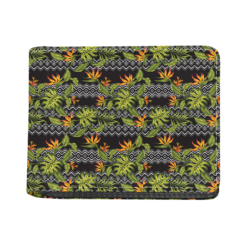 Ethnic Bird Of Paradise Pattern Print Bifold Wallet